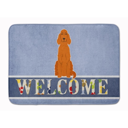 Carolines Treasures Irish Setter Welcome Machine Washable Memory Foam Mat BB5645RUG